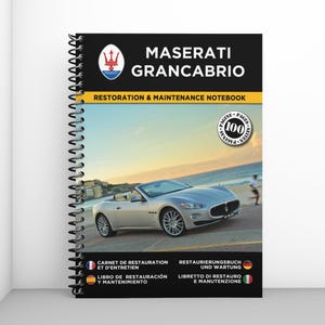 MASERATI GRANCABRIO: restoration and maintenance booklet - 100 pages - A4 format