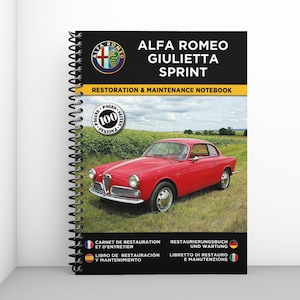 ALFA ROMEO GIULIETTA Sprint: restoration and maintenance booklet - 100 pages - A4 format