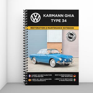 VOLKSWAGEN KARMANN GHIA T34: restoration and maintenance booklet - 100 pages - A4 format