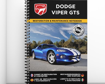 DODGE VIPER GTS: Restoration and Maintenance Manual - 100 pages - A4 - Free shipping with Mondial Relay