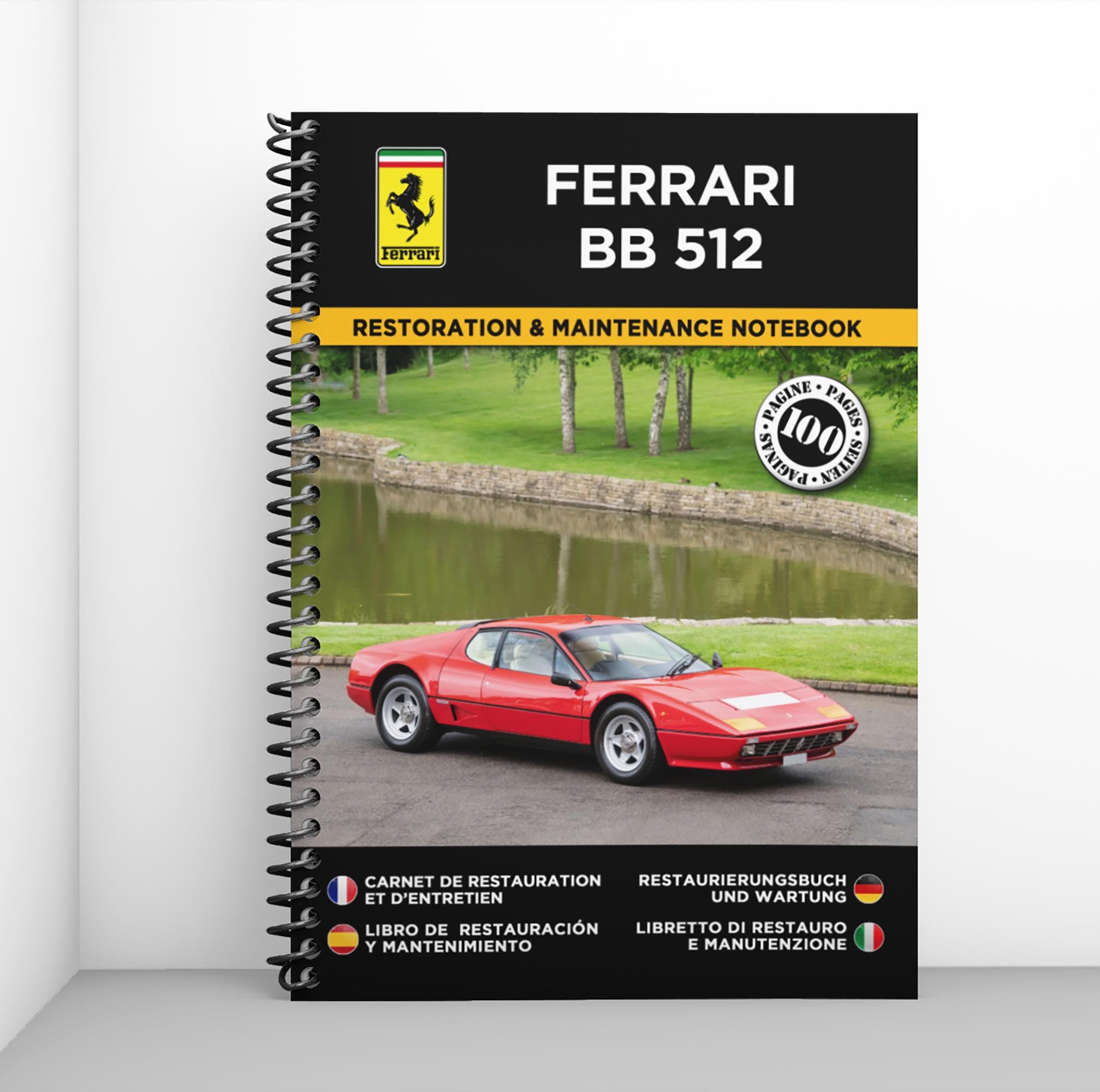 ★3点セット★フェラーリ　Ferrari 512BB　マニュアル　記録簿 FERRARI BB 512: 修復およびメンテナンス ログブック - 100 ページ