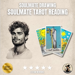 Soulmate Drawing and Tarot Reading - Draw My Soulmate - Future Husband Traits, Initials, Zodiac Insight, Psychic Love Reading, Same Hour