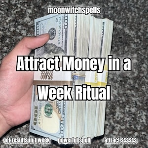 WEALTH RITUAL, Money Magnet Spell, Attract Money in a Week, Manifest Money