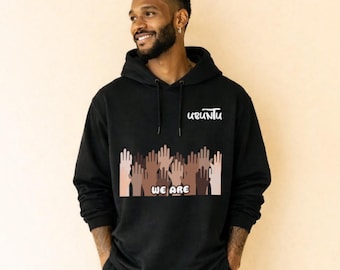 Ubuntu Unisex Hoodie | Minimalist Streetwear, Unity Message, Community Pride