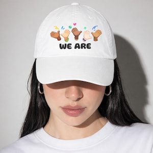 We Are One Diverse Hands Baseball Cap | Unity Emoji Streetwear Hat