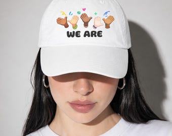 We Are One Diverse Hands Baseball Cap | Unity Emoji Streetwear Hat
