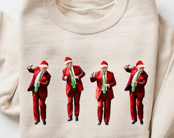 Trump Dance Christmas Sweatshirt, Funny Trump T-Shirt, Christmas Republican T-Shirt, Christmas Trump T-Shirt, Republican Gift, Trump 2024