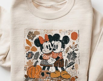 Disney Fall Sweatshirt, Mickey Minnie Fall Shirt, Retro Disney Fall Shirt, Kids Fall Tee, Cozy Season Sweatshirt, Mickey Minnie Autum Tee