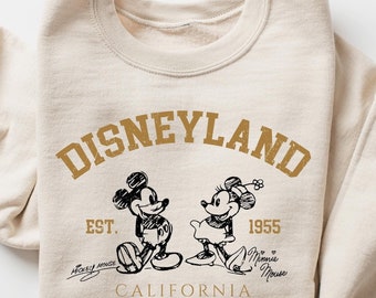 Disneyland Est. 1955 Sweatshirt, Disneyland Sweatshirt, Disneyland California Sweatshirt, Mickey And Friends Sweatshirt, Disney Trip Sweater