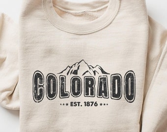 Colorado Sweatshirt, Colorado Mountain Shirt, Colorado Vacation Tee, Camping Shirt, State Sweater, Hiker Shirt, Nature Lover Gift,States Tee