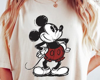 Comfort Colors® Mickey Mouse Shirt, Disney Mickey Shirt, Mickey Pose Shirt, Disney Shirt, Classic Mickey Pose Shirt, Disney Trip Mickey Tee