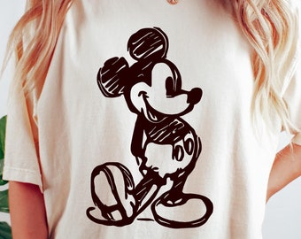 Comfort Colors® Retro Mickey Mouse Shirt, Disney Mickey Shirt, Disney Vacation Shirt, Disneyland Mickey Shirt, Disney Family Trip Shirts