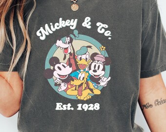 Comfort Colors® Mickey & Co T Shirt, Mickey and Co. est. 1928 Shirt, Disney Tee, Mickey And Friends Shirt, Disney Shirts, Disney Trip Shirt