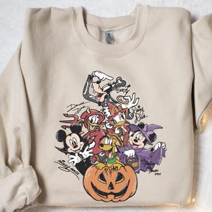 Mickey Halloween Sweatshirt, Mickey & Friends Sweatshirt, Halloween Sweatshirt, Mickey Halloween Sweatshirt, Spooky Season Sweater, Fall Tee