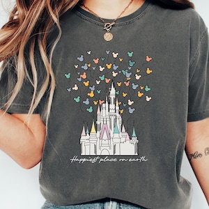 Comfort Colors® Happiest Place on Earth Shirt, Magic Kingdom Shirt, Disney Castle Shirt, Magical World Shirt, Disney World Shirt, Disney Tee