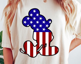 Mickey Mouse US Flag Shirt, Disney American Flag Tee, 4th of July Mickey Shirt, Disney American Trip Shirt, Patriotic Disneyland Shirt