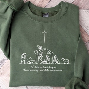 Christian Christmas Sweatshirt, Nativity Scene Sweater, Christmas Nativity Shirt, True Story Nativity, Religious Christmas Gifts, Jesus Tee