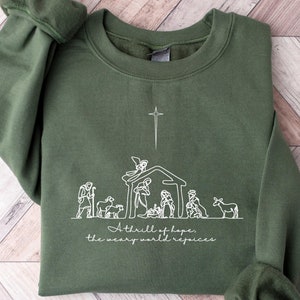 Christian Christmas Sweatshirt, Nativity Scene Sweater, Christmas Nativity Shirt, True Story Nativity, Religious Christmas Gifts, Jesus Tee