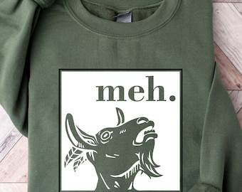 Goat Shirt, Christmas Sweatshirt, Funny Gift For Goat Lover, Happy Christmas, Farm Life, Meh Goat, Farm Animal Shirt, The Goat Whisperer