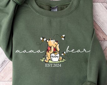 Custom Mama Bear Sweatshirt, Mama Est Sweatshirt, Mom Sweatshirt, Mothers Day Sweatshirt, New Mom Tee, Custom Est Mama Shirt, Gift for Mom
