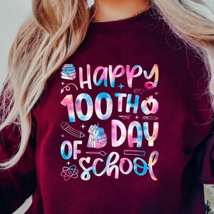 Happy 100 Days of School Shirt, 100 Day Shirt, 100th Day Of School Celebration, Student Shirt, Back to School Shirt, Gift Shirt For Teacher