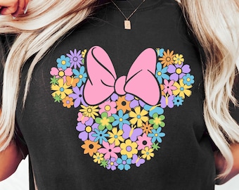 Flower Mickey Shirt, Floral Minnie Tee, Disney Garden Festival Shirt, Mickey Shirt, Floral Disney Shirt, Floral Mickey Shirt, Gardener Gift