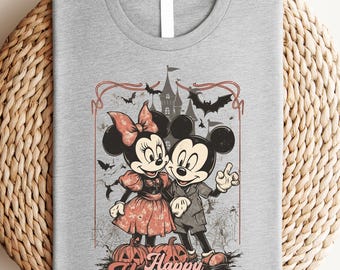 Mickey and Minnie Halloween Shirt, Disney Halloween Sweatshirt, Halloween Matching Shirt, Happy Halloween Shirt, Halloween Mickey Shirt
