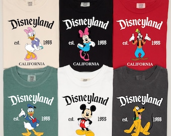 Comfort Colors® Disneyland California Est. 1955 Shirt, Disneyland Shirt, Disneyland  T-Shirt, Mickey And Friends Shirt, Disney Trip Shirt