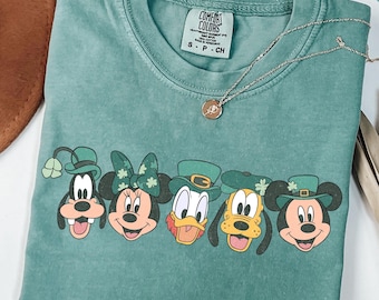 Comfort Colors® Disney St. Patrick's Day Shirt, Mickey and Friends St Patricks Shirt, Mickey St Patrick's Day Shirt, Matching Family Shirts