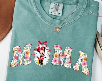 Comfort Colors® Mama T-shirt, Minnie Mouse Shirt, Disney Mama Shirt, Mama Mouse Shirt, Mothers Day Shirt, Gift For Mom, Retro Disney Mom Tee