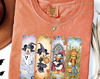 Comfort Colors® Mickey and Friends Halloween Shirt, Disney Halloween Shirt, Spooky Season Shirt, Disney Pumpkin Shirt, Disney Spooky Tee