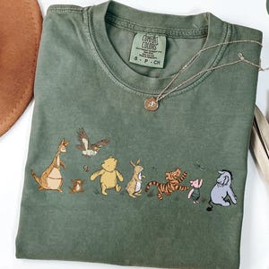 Comfort Colors® Retro Winnie The Pooh And Friends Shirt, Disney Pooh Shirt, Pooh Bear Shirt, Winnie The Pooh Shirt, Disney Family Shirt