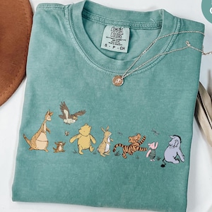 Comfort Colors® Retro Winnie The Pooh And Friends Shirt, Disney Pooh Shirt, Pooh Bear Shirt, Winnie The Pooh Shirt, Disney Family Shirt