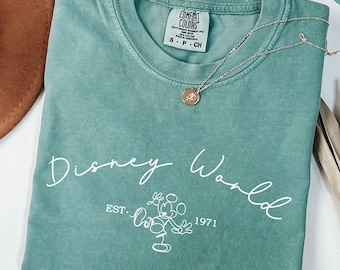 Comfort Colors® Disney World Shirt, Disneyworld Est.1971 Shirt, Disney Trip Shirt, Matching Disney Vacation Shirt, Mickey and Friends Shirt