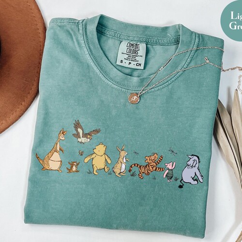 Comfort Colors® Retro Winnie The Pooh And Friends Shirt, Disney Pooh Shirt, Pooh Bear Shirt, Winnie The Pooh Shirt, Disney Family Shirt