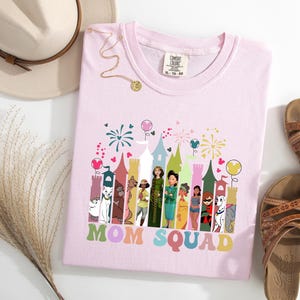 Comfort Colors® Mom Squad Shirt, Retro Disney Mom Vibes Shirt, Duchess, Perdita, Mrs. Potts, Helen Parr, Mrs. Jumbo T-shirt, Disney Mom Tee image 8