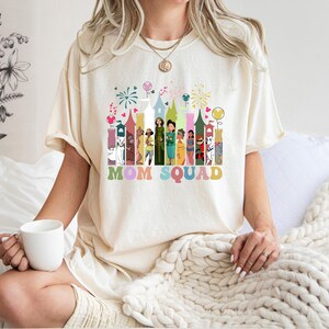 Comfort Colors® Mom Squad Shirt, Retro Disney Mom Vibes Shirt, Duchess, Perdita, Mrs. Potts, Helen Parr, Mrs. Jumbo T-shirt, Disney Mom Tee image 3