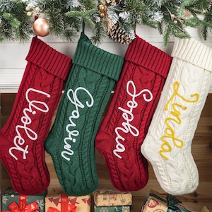 2025 Embroidered Christmas Stocking,Personalized Christmas Stockings,Family Holiday Christmas Stocking,Xmas Name Stocking,Holiday Decor Gift