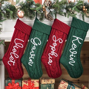 Personalized Christmas Stockings,2025 Embroidered Christmas Stocking,Family Holiday Christmas Stocking,Xmas Name Stocking,Holiday Decor Gift