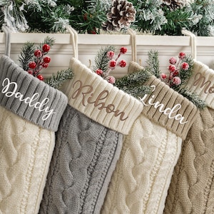 Personalized Christmas Stockings Custom Embroidered Christmas Stocking 2025 Family Christmas Stockings Holiday Stockings Monogram Stockings