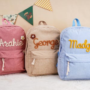 Sac à dos personnalisé pour enfant, sac à dos personnalisé avec nom, sac à dos monogramme pour tout-petit, cartable brodé, sac à dos pour enfant, cadeau pour enfant