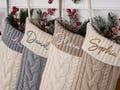 Personalized Christmas Stockings,Embroidered Christmas Stocking,2024 Family Xmas Stockings with Name,Holiday Stockings,Monogram Stockings