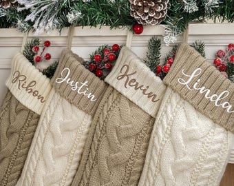 Personalized Christmas Stockings,Embroidered Christmas Stocking,2025 Family Xmas Stockings with Name,Holiday Stockings,Monogram Stockings
