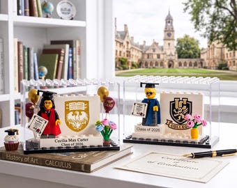 Custom Minifigure Graduation Figure,Personalized Class of 2026 Keepsake Decor