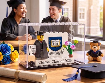 Custom Minifigure Graduation Figure,Personalized Class of 2026 Keepsake Decor
