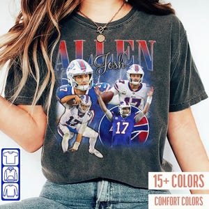 Vintage Josh Allen shirt, Football shirt, Classic 90s Graphic Tee, Unisex, Vintage Bootleg, Gift, Retro