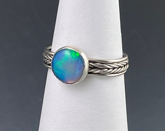 Delicate Ethiopian Opal Ring