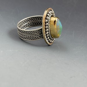 Fancy Braided Faceted Opal Ring image 8