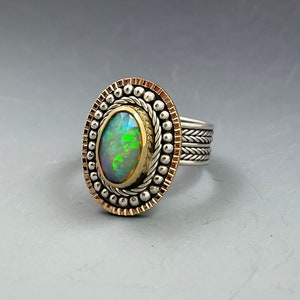 Fancy Braided Faceted Opal Ring image 4