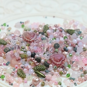 Mélange de perles de rose vintage pour soupe V7.0, bijoux à faire soi-même, perles de pierres précieuses en verre #86